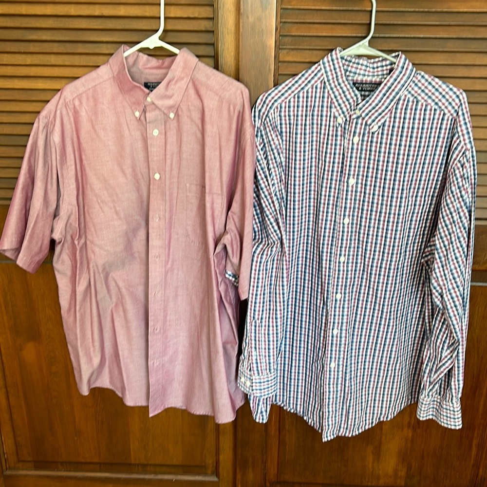 2 for 1 bundle Roundtree&Yorke button down shirts size 2XT